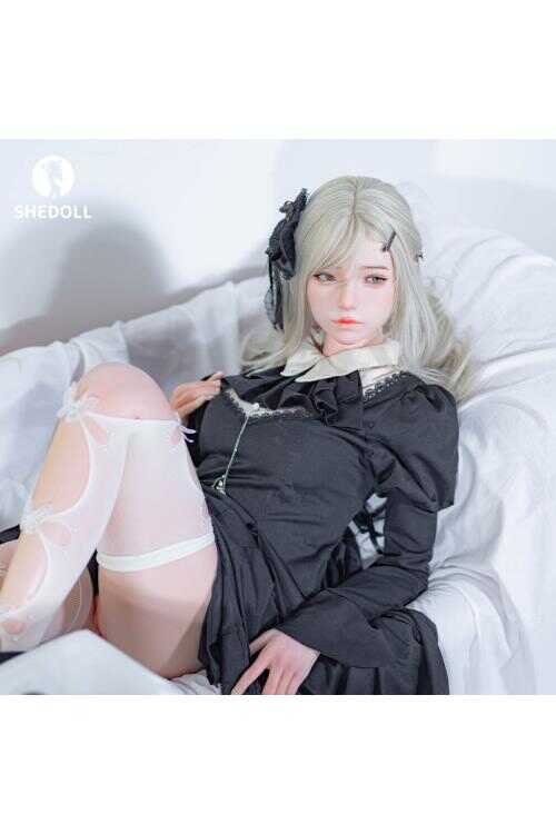 SHEDOLL  顧小雨(コ・ショウウ) 158cm ゴシックロリータ · 銀髪+可動関節 · レースガーターポーズ · 秘部複製